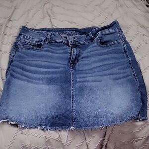 Maurices Distressed Denim Mini Skirt